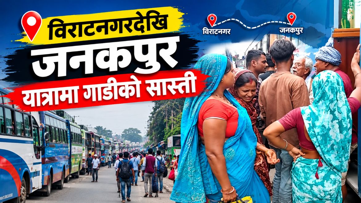 विराटनगर–जनकपुर रुटमा सिण्डिकेटको असर, यात्रुलाई सास्ती